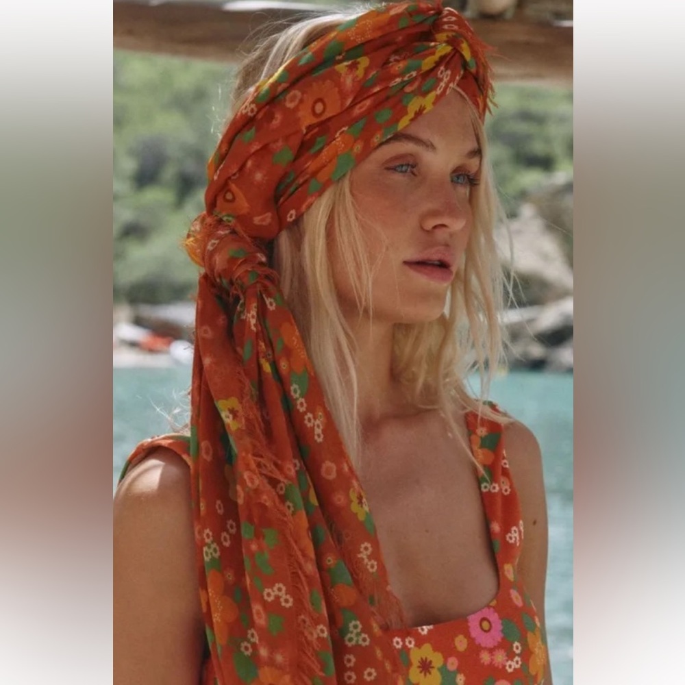 Spell & the Gypsy Pomelia travel scarf vibrant reds and orange!